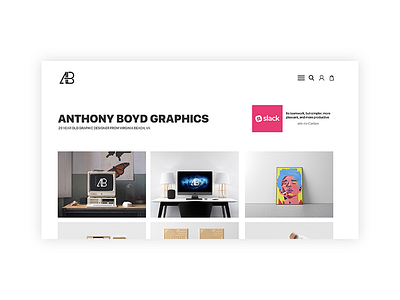 Anthony Boyd Graphics Website Redesign clean design minimal modern simple ui ux web website