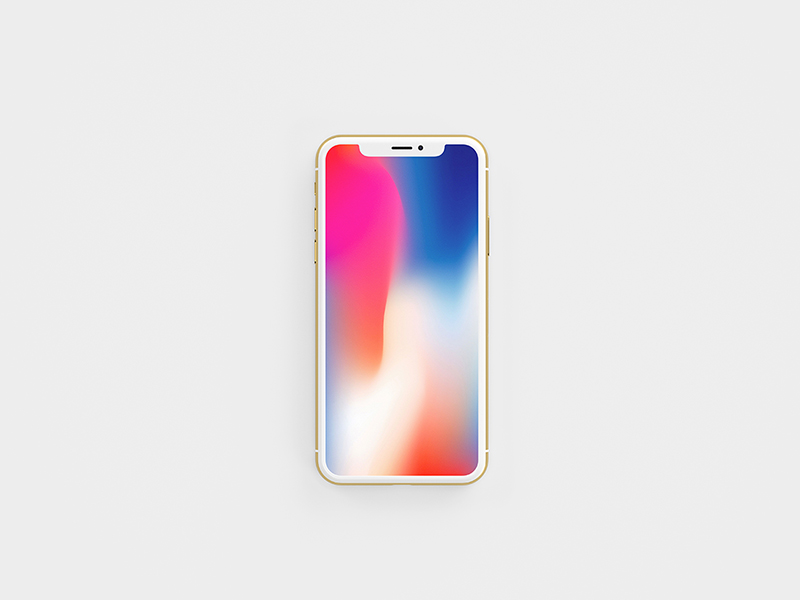 Download Gold Front View iPhone X Mockup by Anthony Boyd Graphics ...