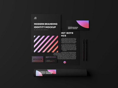 Modern Branding Identity Mockup Vol 4 branding free freebie identity logo mockup modern psd showcase