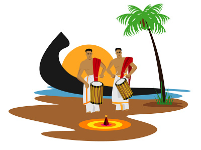 ONAM design illustration vector