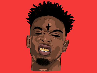 Custom Vector Artwork - 21 SAVAGE adobe illustrator adobe photoshop autodesksketchbook design flat illustration illustrator logo minimal vector