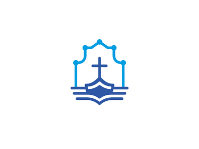 Saint-Ferreol Church identity boat church harbour identity logo marseille