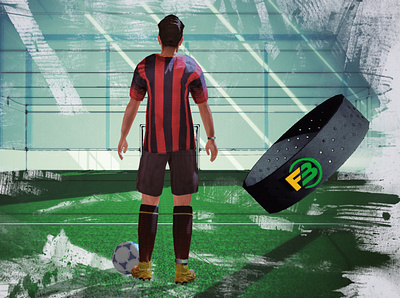 Futback conceptual rendering and wrist connector modeling futsal iot modeling obejct sport