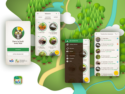 Biodiversity discovery mobile app animal biodiversity discovery forest illustration mascot missions mobile app nature urgency