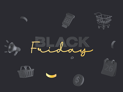 Free Black Friday 3D Icons 3d design graphic design illustration