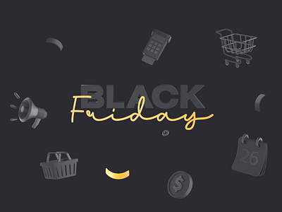 Free Black Friday 3D Icons