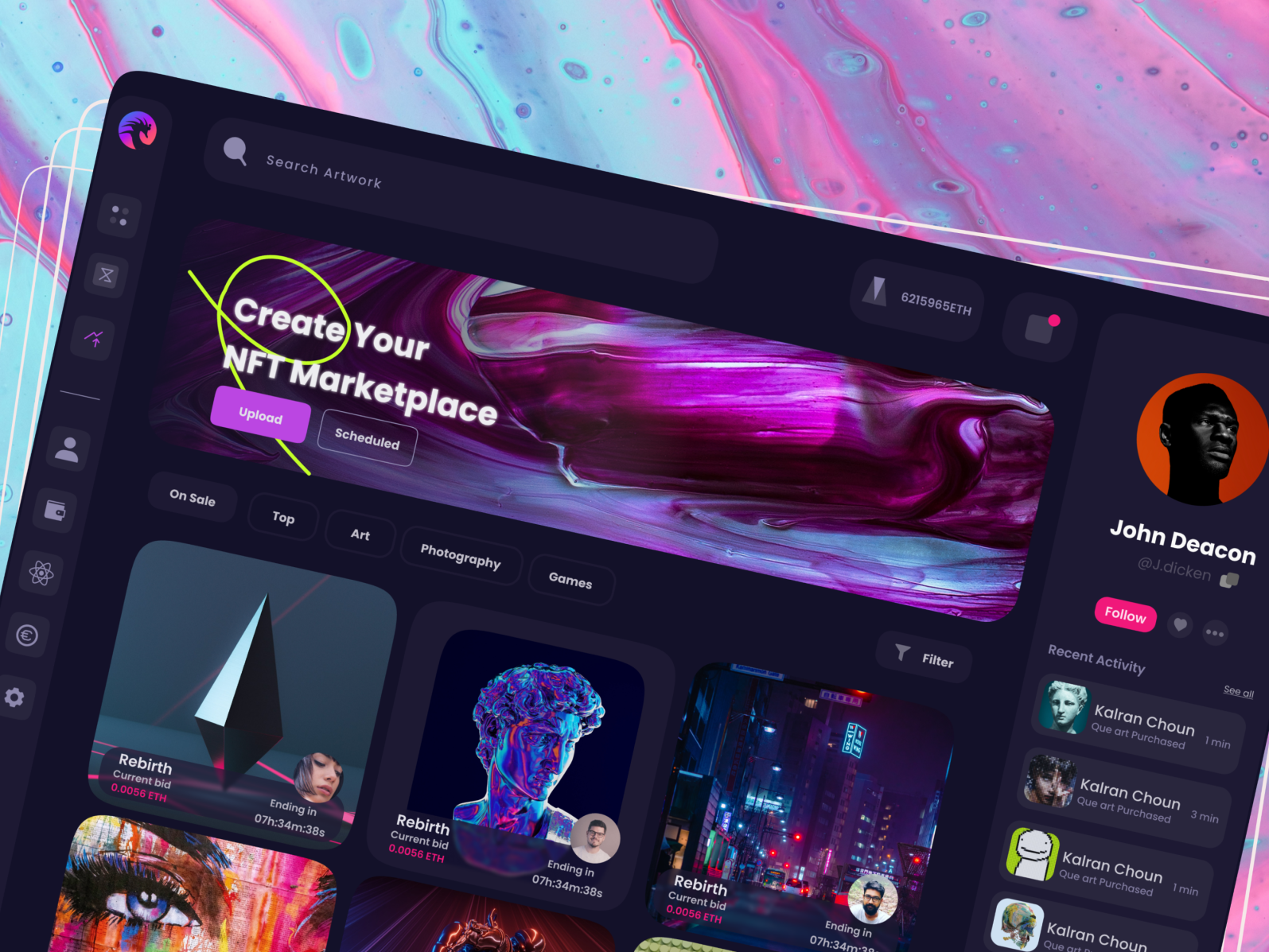 NFT Marketplace UI - Draaagon by Biplob on Dribbble