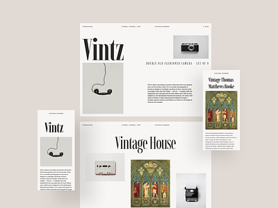 Vintage objects - Website Concept