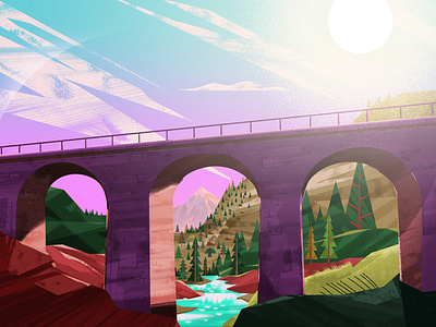 Train journey - animation background 02