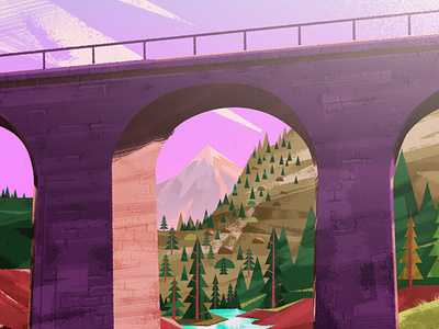 Train journey - animation background 02