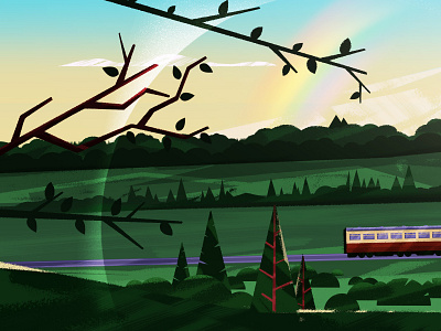 Train journey - animation background 03