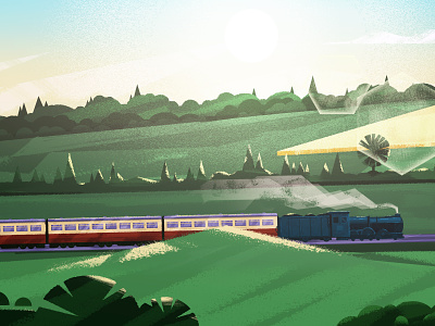 Train journey - animation background 03 2danimation illustration mgcollective motion design motiondesignschool motionlovers visual art
