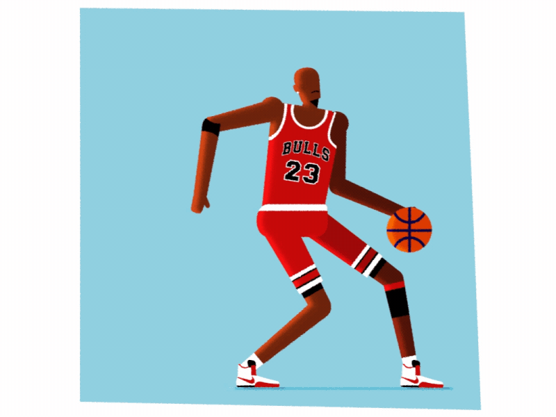 Michael Jordan 🏀 2danimation after effects basketball character character animation character design illustration loop mgcollective michael jordan motion design motiondesignschool motionlovers nba visual art