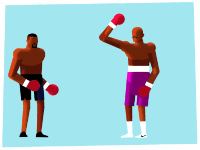 Tyson VS Holyfield - 1996 🥊👂 2danimation after effects aftereffects boxing character character animation character design design illustration loop mgcollective motion design motiondesignschool motionlovers