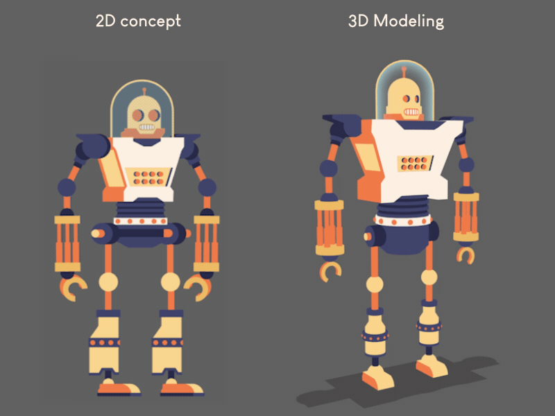 Robot 2danimation 3d 3d animation character character animation character design design illustration loop mgcollective motion design motiondesignschool motionlovers vector