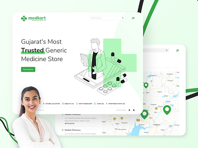 Medkart Pharmacy Website design graphics sketchapp ui web design