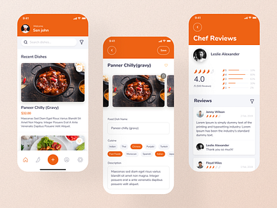 Chef Rating App app design figma design mobile app prototyping ui design uiux