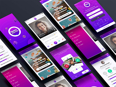 Fuzzy Banter dating mobile app ui