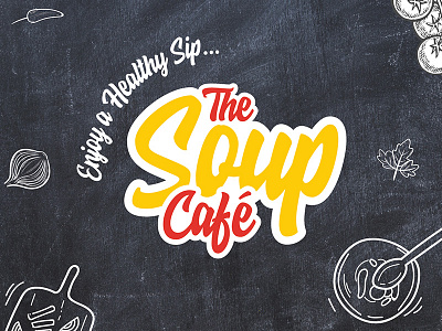 The Soup Cafe graphics logo typography