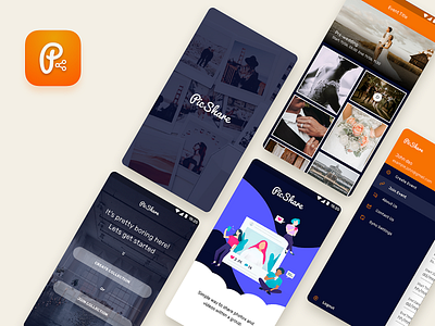 PicShare app design mobile app sketch app ui design