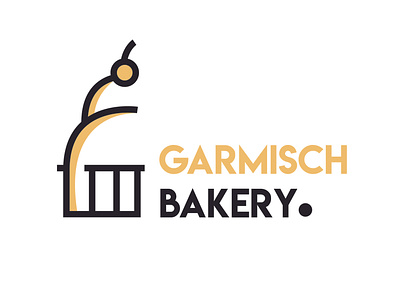 Garmisch Bakery, Modern Minimalist logo branding design flat illustrator logo