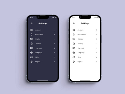 Daily UI #07 - Settings page