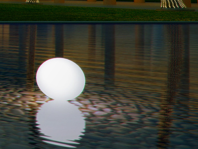 CITRUS - Pool Lights 3d cgi closeup detail dusk lights palms pool render water