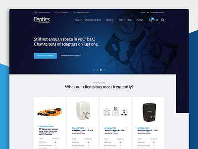 Ceptics.com adapter bestseller blue ceptics e commerce online shop travel world