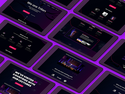 Trilon.io - full presentation agency company landing landing page mobile onepage our team pink product purple services startup team trilon video website
