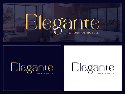 Elegante Group of Hotels | Logo | Dribbble WW brand colors brand design branding branding designs dark blue hotel brand logo logo design logos luxury brand luxury hotel