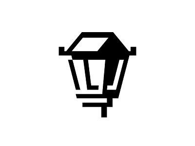 street light abstract abstraction black and white design geometry lamp light logo mark minimal simple sticker street light
