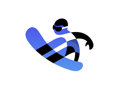 Snowboarder abstract cool geometry illustration jump logo mark negativespace simple snow snowboarder winter winter season
