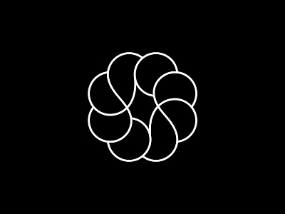 Flower abstract design flower geometry line line art lineart logo mark minimal plant round simple