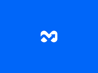 M abstract arrow diagram finances geometry grid logo m m logo mark minimal negative space simple symbol type vector