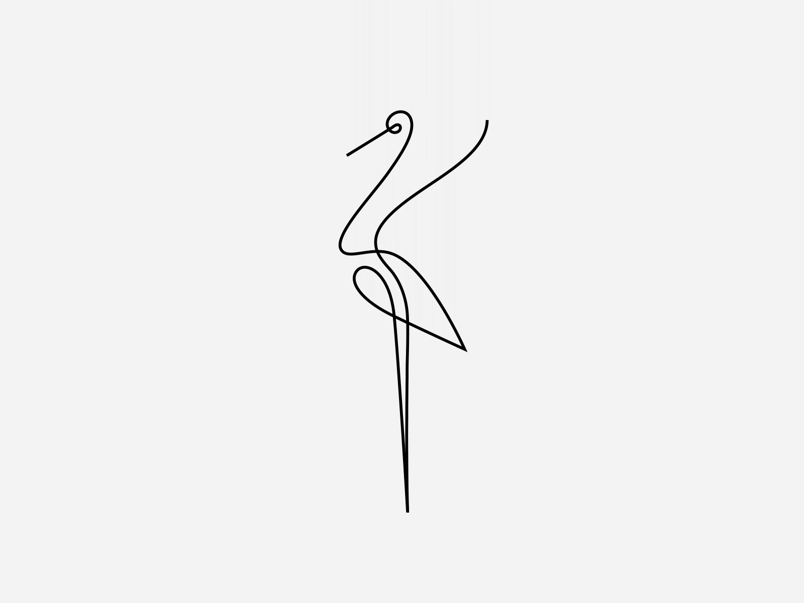 crane abstract animal animation catch fish crane fish illustration line logo logo animation mark minimal motion one line simple