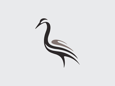 Crane animal bird crane mark minimal negative negativespace simple vector wings
