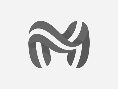 M adobe illustrator line logo m mark mindset minimal negative simple techno