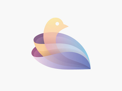 Bird bird color colourful cute fly logo simple wings