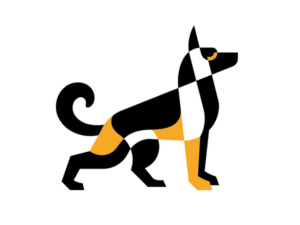 German Shepherd Logo designs, themes, templates and downloadable