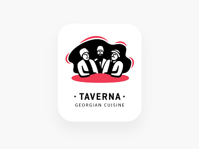 TAVERNA - Georgin Cuisine cuisine food georgian georgians logo men menu negativespace simple
