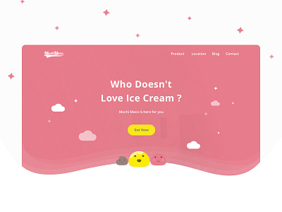 Landing Page Concept explore food landing page pink ui web design