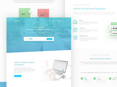 Exploration Landing Pages for Task Management app blue clean green landing pages puji ari red splash screen task management website