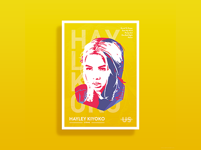Hayley Kiyoko Poster artwork clean design gradient illustration poster vector yellow