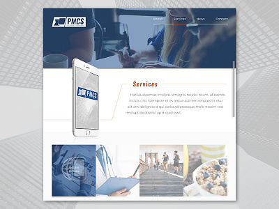 PMCS redesign design ui web website