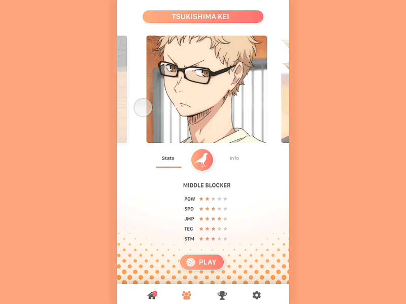 Haikyuu!! Mock App Test anime app haikyuu haikyuu!! mobile ui