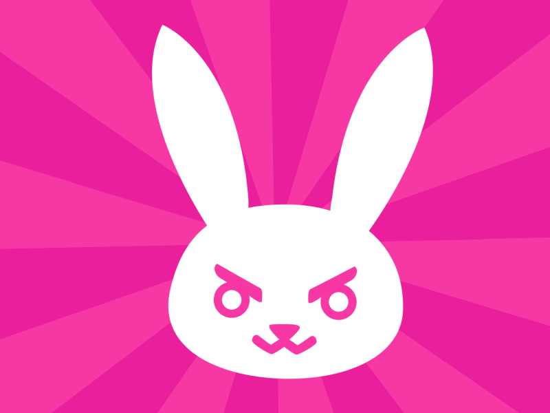 Nerf this! animation blizzard bunny d.va dva gif loop overwatch rabbit video games