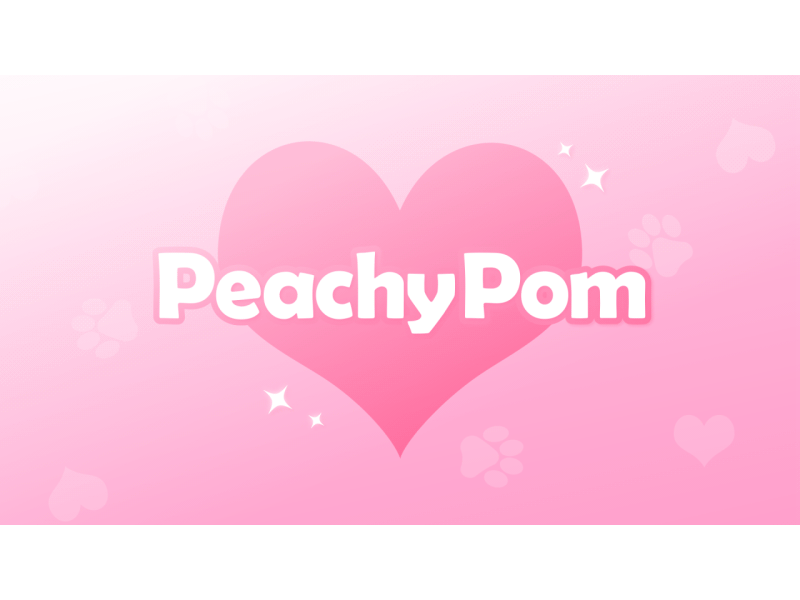 Youtube Intro - Peachy Pom animation cute gif hearts motion design motion graphics pastel youtube youtube intro