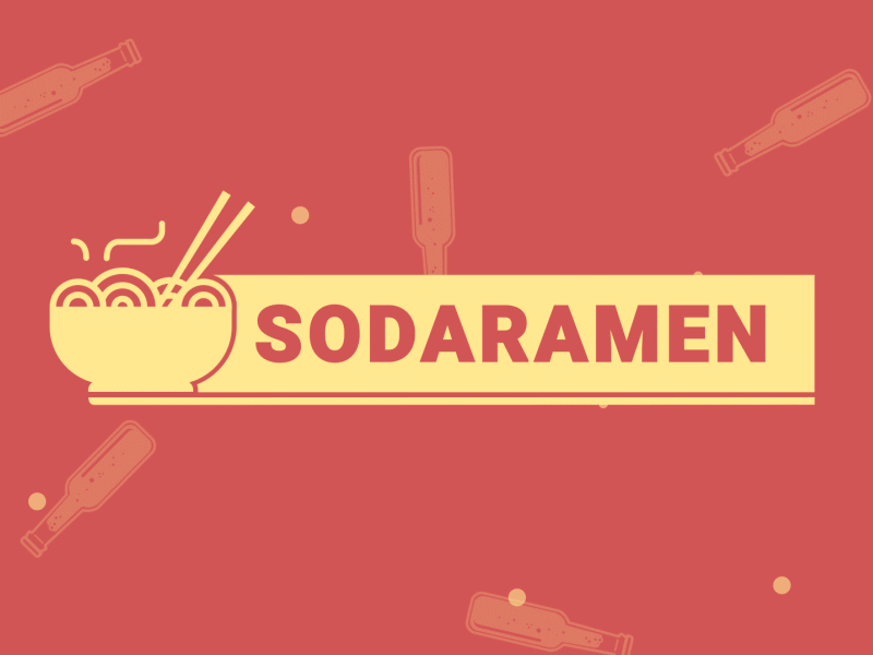 Youtube Intro - SodaRamen animation gif glitch motion design motion graphics noodles ramen soda youtube