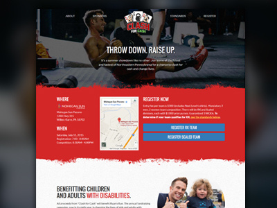 Clash For Cash Microsite fitness microsite one page ui ux web web design