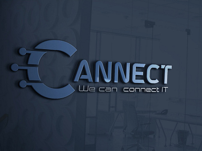 Connect Logo 3d branding graphic design logo